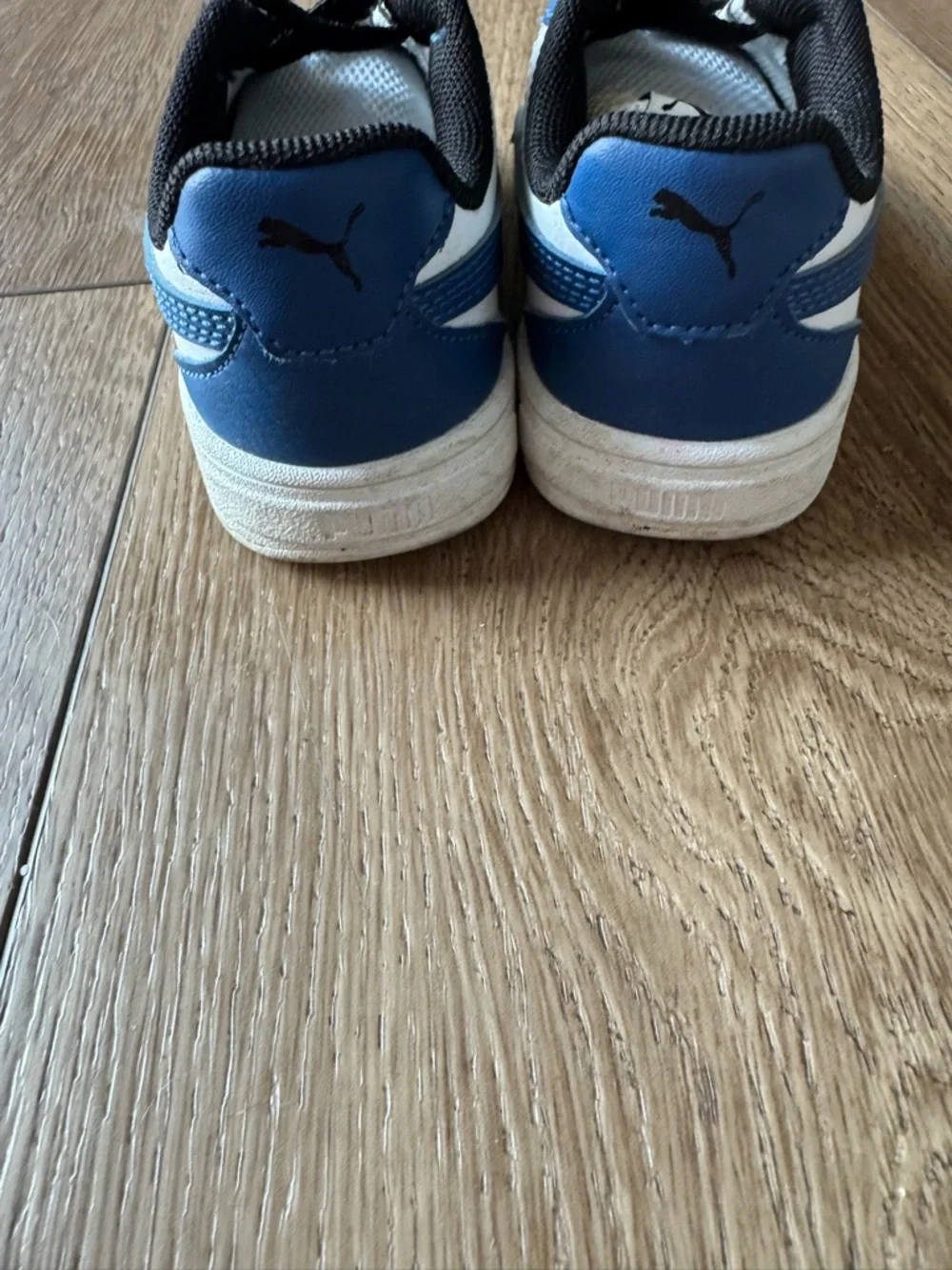Puma Kids Navy Blue and White Low-Top Sneakers
